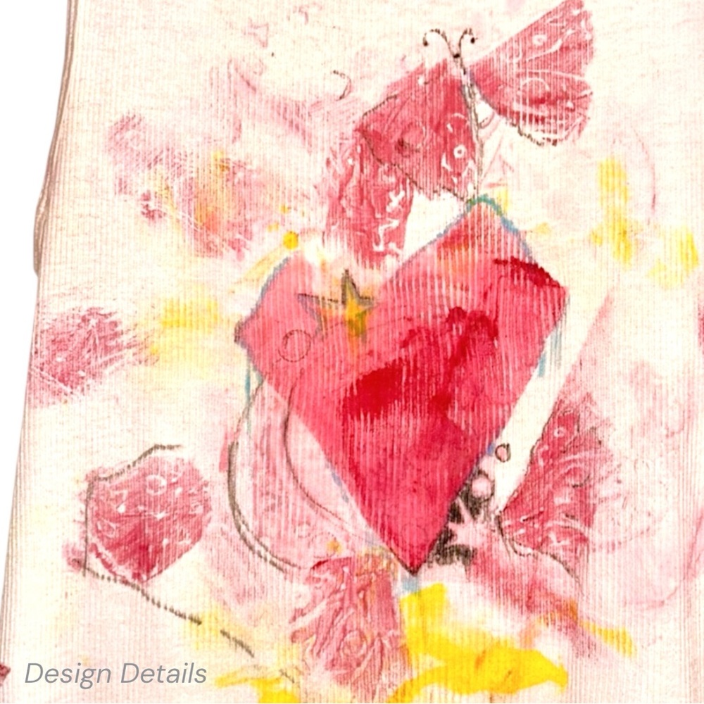 NWT Upcycled Artist Small Brand OOAK Floral Butterfly Motif Tank Festival Top - Picture 3 of 12